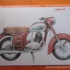 Coleccionismo de carteles: CARTEL - REPRODUCCION ANTIGUA PUBLICIDAD MOTO JAWA 250 AÑO 1954 - 30 X 42 (INCLUIDO MARGENES) . Lote 57607012