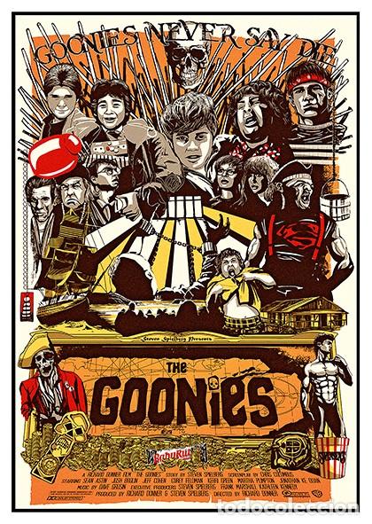 Collezionismo di affissi: THE GOONIES L&Aacute;MINA CARTEL. 45 X 32 CMS.