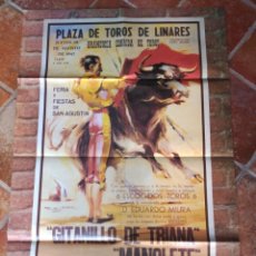 Coleccionismo de carteles: REPLICA DE CARTEL TAURINO DE MANOLETE 87X58CM