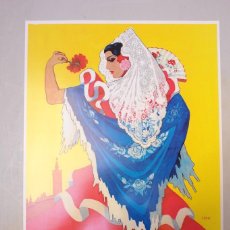 Coleccionismo de carteles: LAMINA PARA ENMARCAR- FERIA DE SEVILLA ABRIL 1953- 40 X 30 CETIMETROS ,EN PAPEL FOTOGRAFICO200-. Lote 288459748