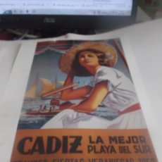 Coleccionismo de carteles: CÁDIZ.- FIESTAS DE VERANO. AÑO 1953 -AUTOR =B.DE HOYOS. Lote 352560384