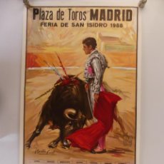 Colecionismo de cartazes	: CARTEL DE TOROS - PLAZA DE TOROS DE MADRID FERIA DE SAN ISIDRO AÑO 1988. Lote 359717740