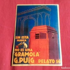 Collectionnisme d'affiches	: CARTEL PUBLICIDAD DE GRAMOLAS , ANTIGUO REPRODUCCION , MUY BONITO PARA ENMARCAR. Lote 374488939