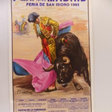 Collectionnisme d'affiches	: CARTEL DE TOROS- REPRODUCCION - PLAZA DE TOROS DE MADRID FERIA DE SAN ISIDRO 1992. Lote 374512939