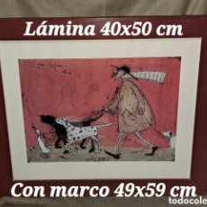Coleccionismo de carteles: LÁMINA ORIGINAL POSTER SAM TOFT WALKIES ENMARCADO CON CRISTAL