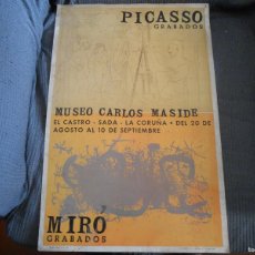 Coleccionismo de carteles: POSTER-- GRABADOS DE PICASSO Y MIRÓ- -MUSEO CARLOS MASIDE -AÑO 1971