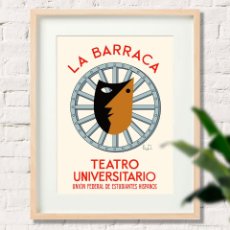 Coleccionismo de carteles: FEDERICO GARCIA LORCA. CARTEL LA BARRACA, TEATRO UNIVERSITARIO 1931. 45X32
