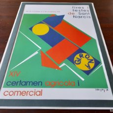 Coleccionismo de carteles: LITOGRAFÍA CARTEL 1978 FIRES I FESTES DE SANT NARCIS” EN GIRONA XIV CERTAMEN AGRICOLA I COMERCIAL