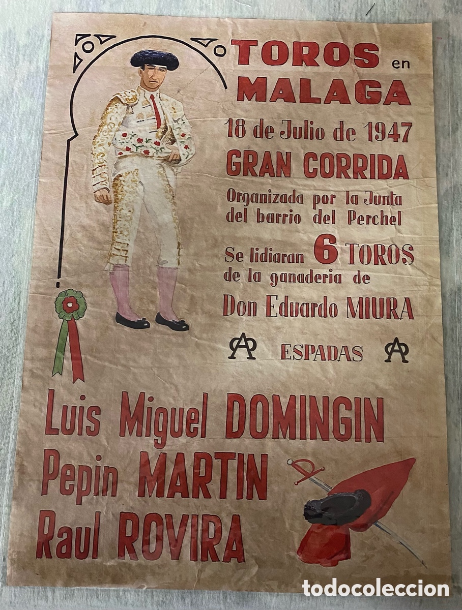 Sammeln von Plakaten	: 2 carteles de toros de 30x40cm