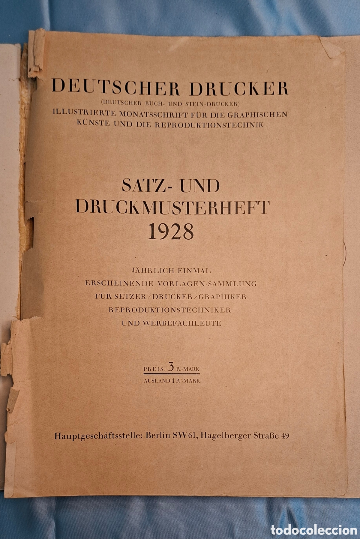 Coleccionismo de carteles: Deutscher Drucker 1928 Satz- und Druckmusterheft