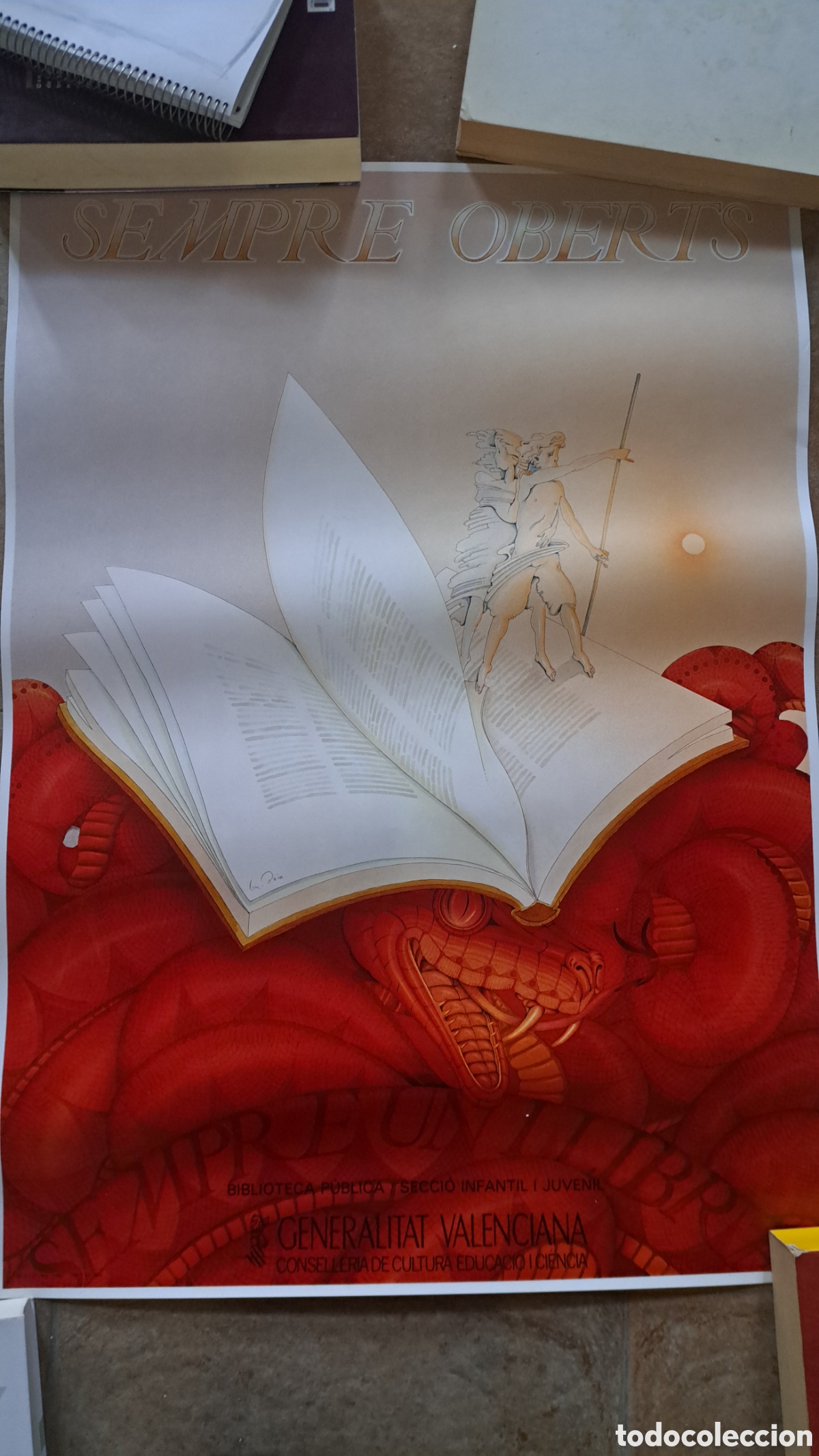 Coleccionismo de carteles: P&oacute;ster Campa&ntilde;a Bibliotecas. Sempre Oberts.