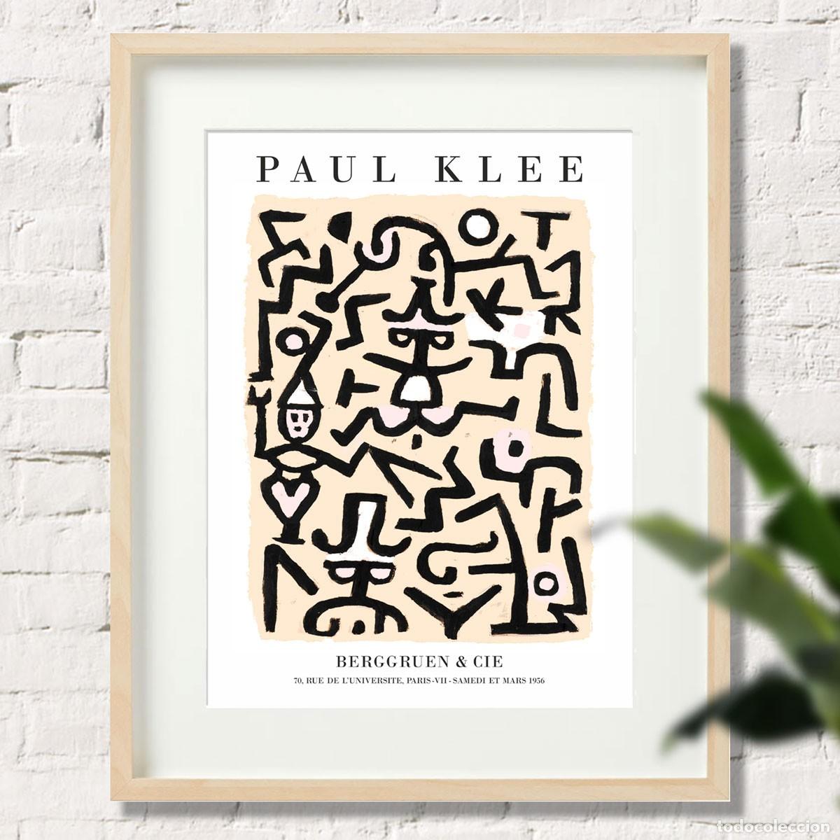 Collectionnisme d'affiches	: PAUL KLEE CARTEL EXPOSICI&Oacute;N GALER&Iacute;A BERGGRUEN DE PAR&Iacute;S 1956. 45x32