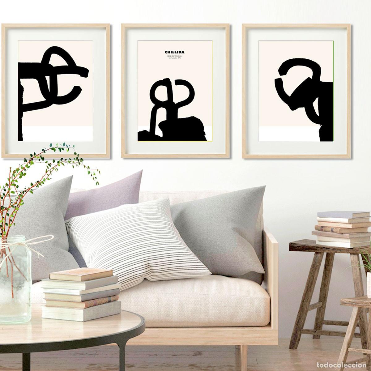 Collectionnisme d'affiches	: EDUARDO CHILLIDA TR&Iacute;PTICO PEINE DEL VIENTO XV. DONOSTI 1976. 45x32