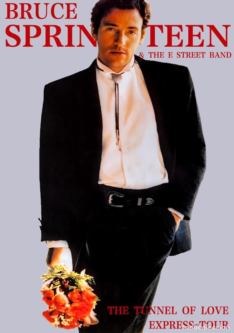 Poster collecting	: bruce springsteen - gira Tunnel of Love Express de 1988 - cartel concierto 30x40