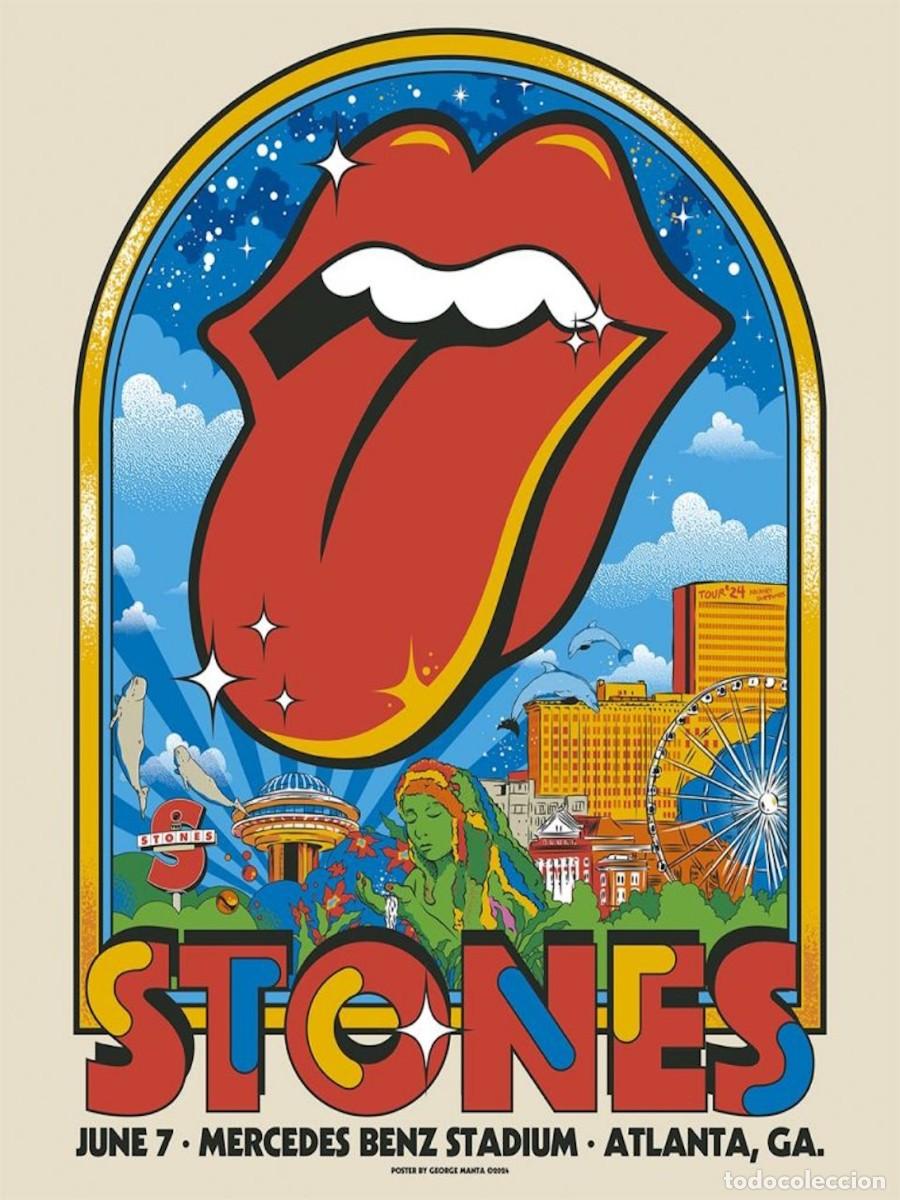 Coleccionismo de carteles: the rolling stones - Atlanta &ldquo;Hackney Diamonds Tour 2024 !! CARTEL CONCIERTO 30X40 !!