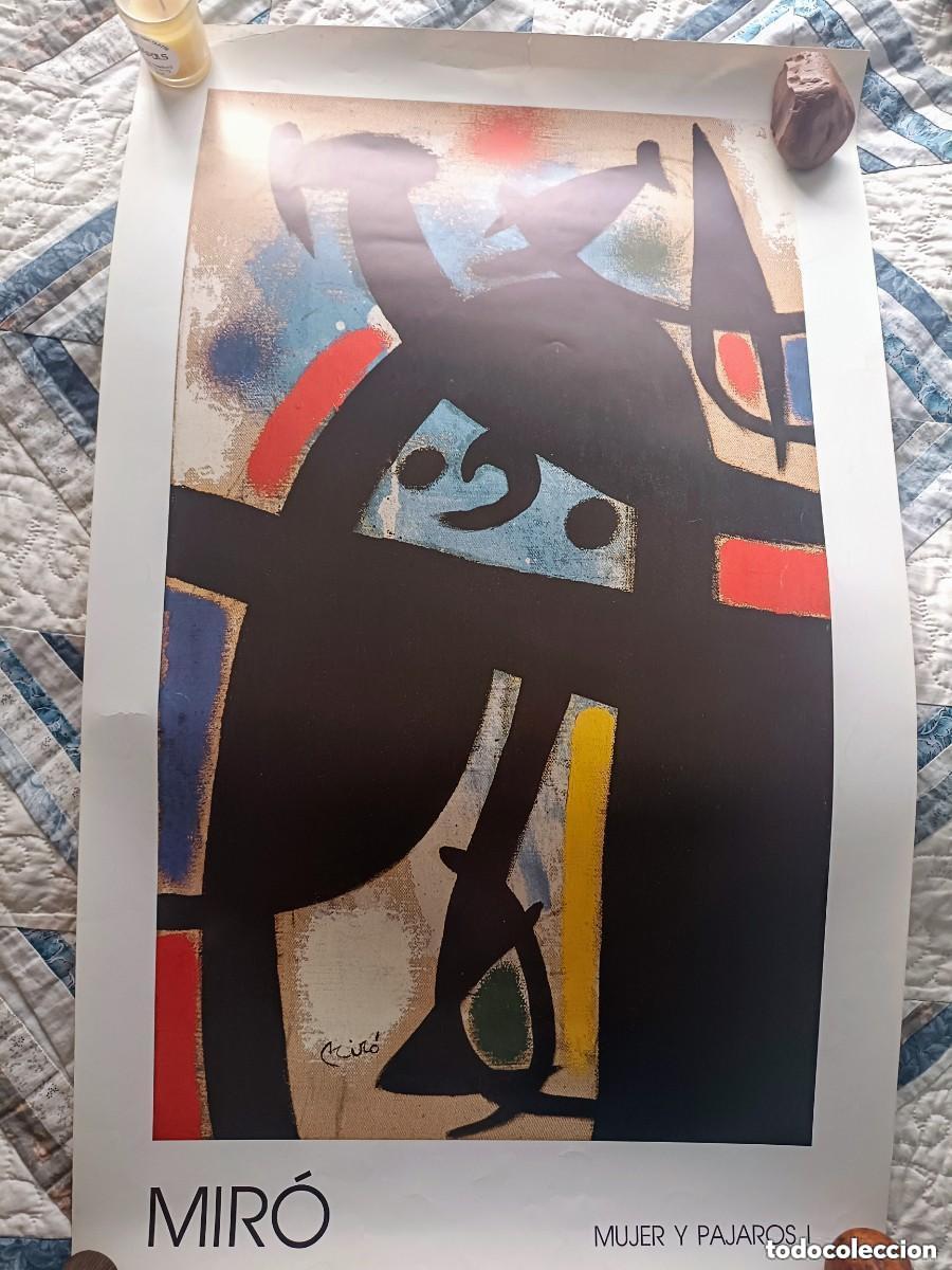 Coleccionismo de carteles: Joan Mir&oacute;, Cartel Mujer y p&aacute;jaros I