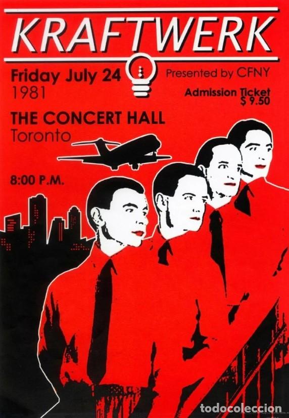 Coleccionismo de carteles: Kraftwerk - in Toronto 24 july !! cartel concierto 30x40 !!