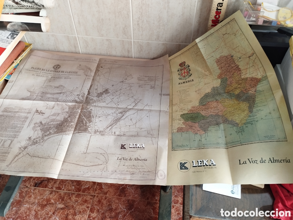 Coleccionismo de carteles: PLANOS CIUDAD DE ALMER&Iacute;A A&Ntilde;O 1897 FASCIMIL LOTE DE DOS