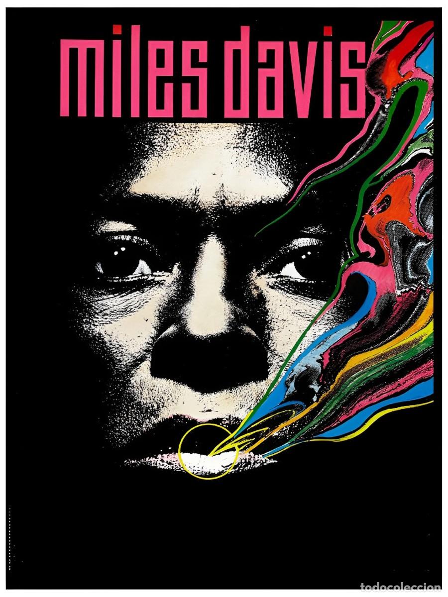 Collectionnisme d'affiches	: miles davis - Jazz: Miles Davis Psychedelic Polish Poster !! CARTEL CONCIERTO 30X40