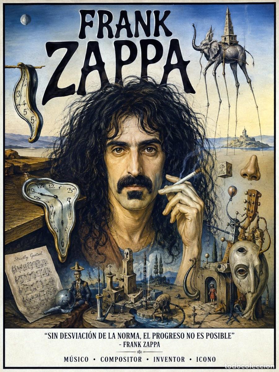 Coleccionismo de carteles: frank zappa - SALVADOR DALI vintage collection !! cartel concierto 30x40 !!