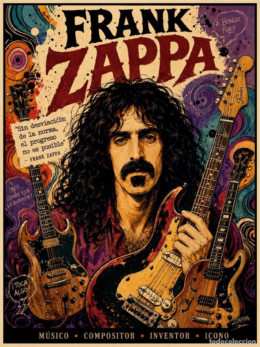 Coleccionismo de carteles: frank zappa - vintage collection !! cartel concierto 30x40 !!