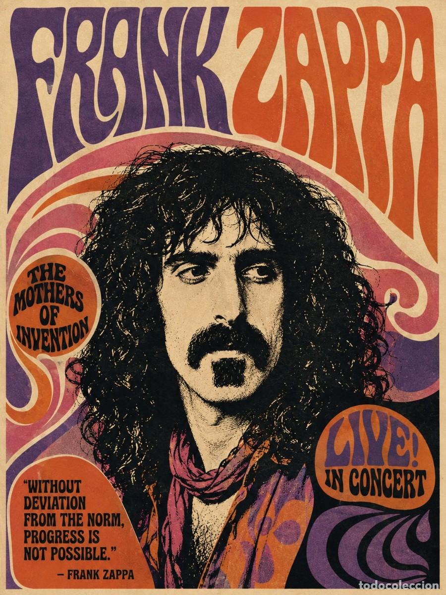 Coleccionismo de carteles: frank zappa - vintage collection !! cartel concierto 30x40 !!