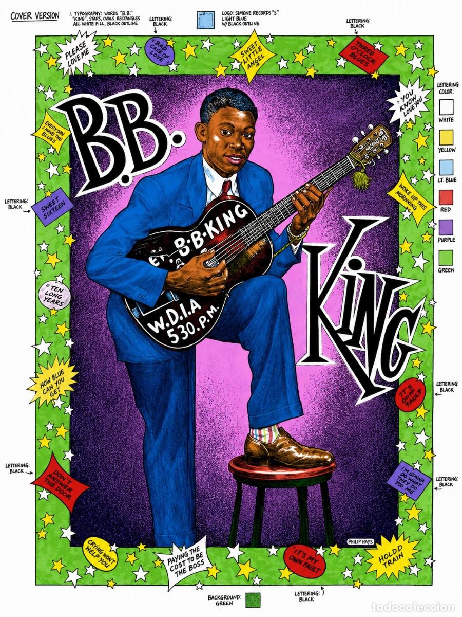 Coleccionismo de carteles: B.B. King - Robert Crumb collection !! cartel concierto 30x40 !!