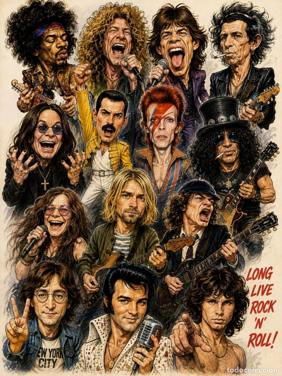 Coleccionismo de carteles: LONG LIKE ROCK N ROLL !! cartel concierto 30x40 !!