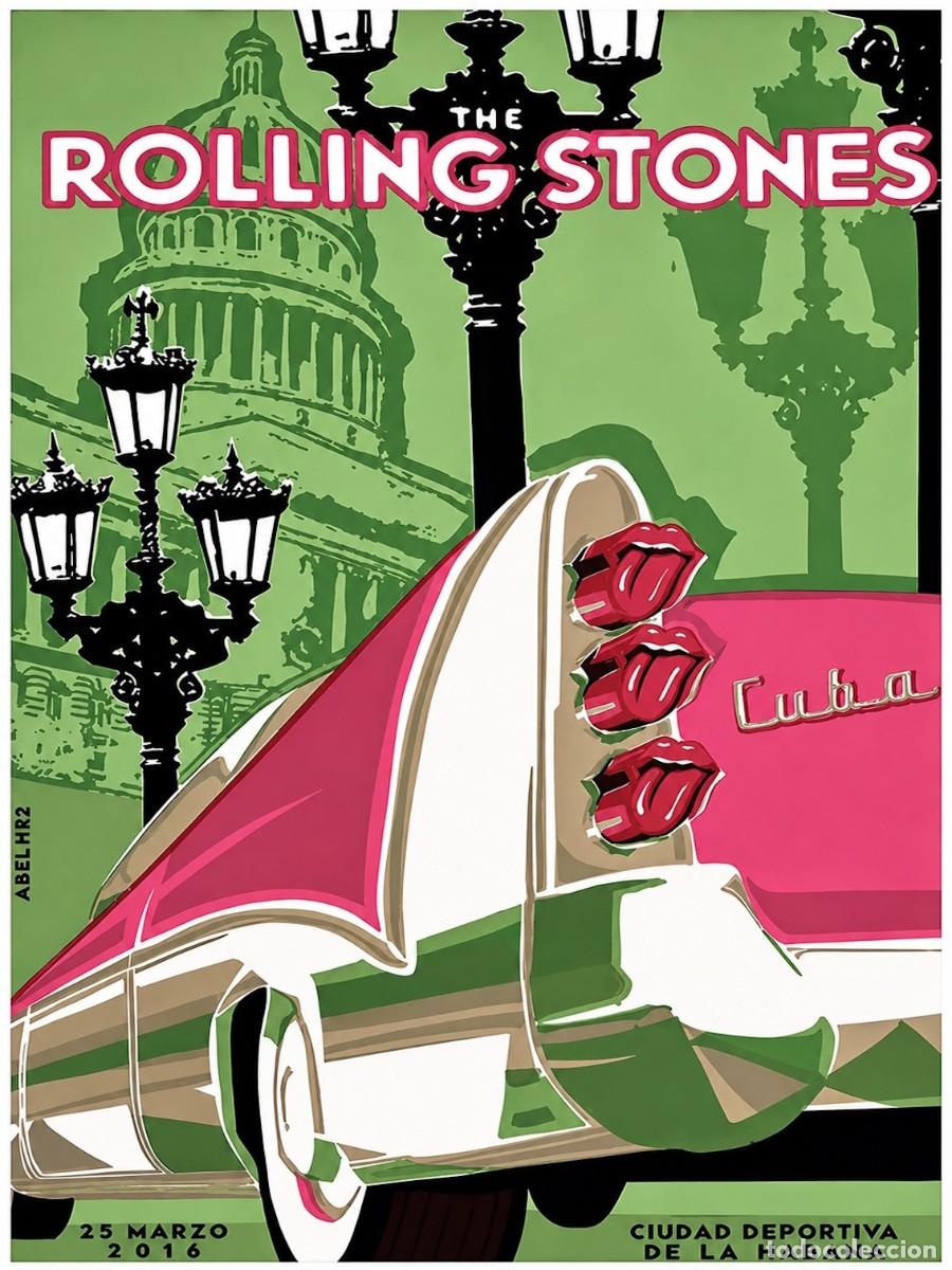 Coleccionismo de carteles: The Rolling Stones - Habana Cuba 25 March 2016 Concert !! CARTEL CONCIERTO 30X40 !!