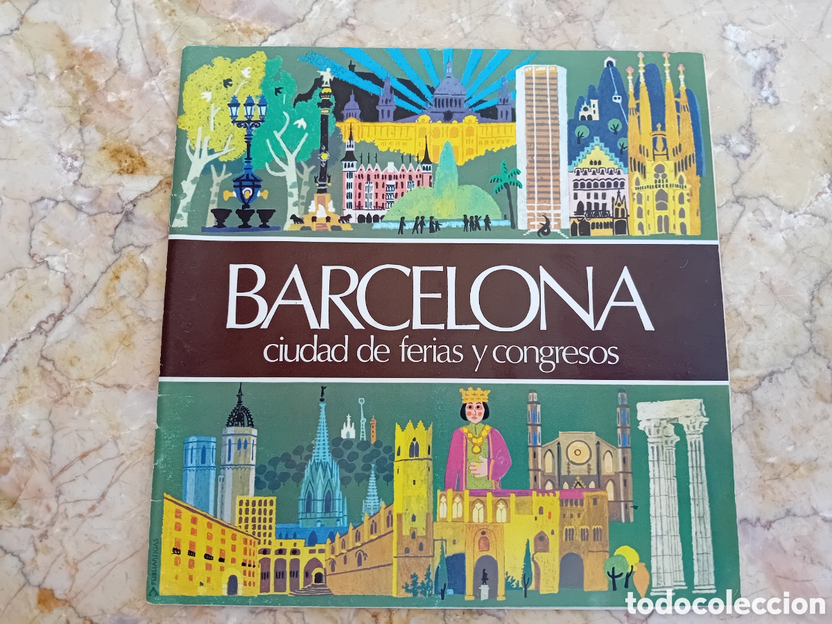 Coleccionismo de carteles: GUIA TURISTICA DE BARCELONA, A&Ntilde;O 1974. CON DESPLEGABLE CENTRAL. VER
