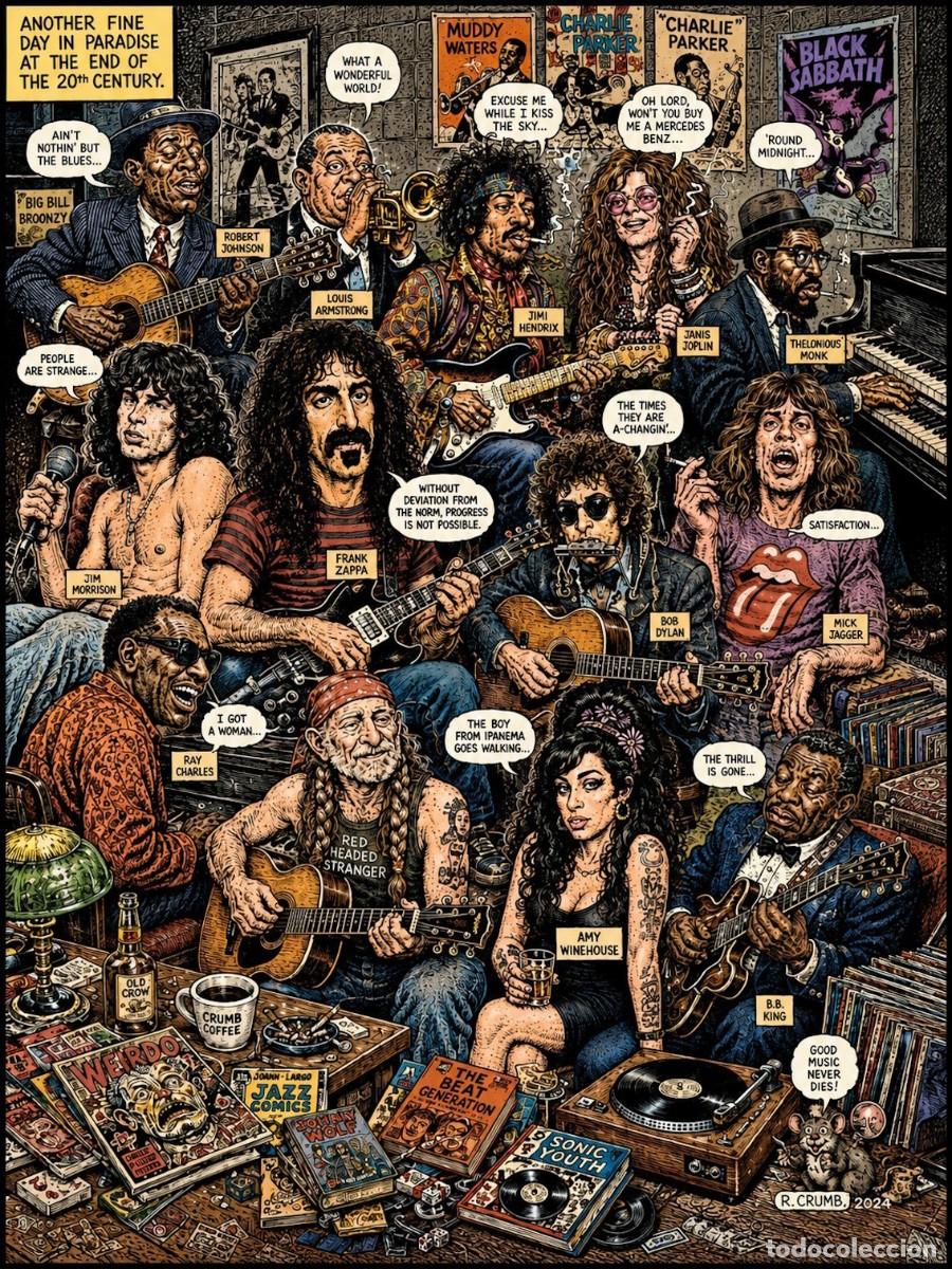 Coleccionismo de carteles: REUNION IN PARADISE - Robert Crumb collection - Poster, 30X40 CM / NEW