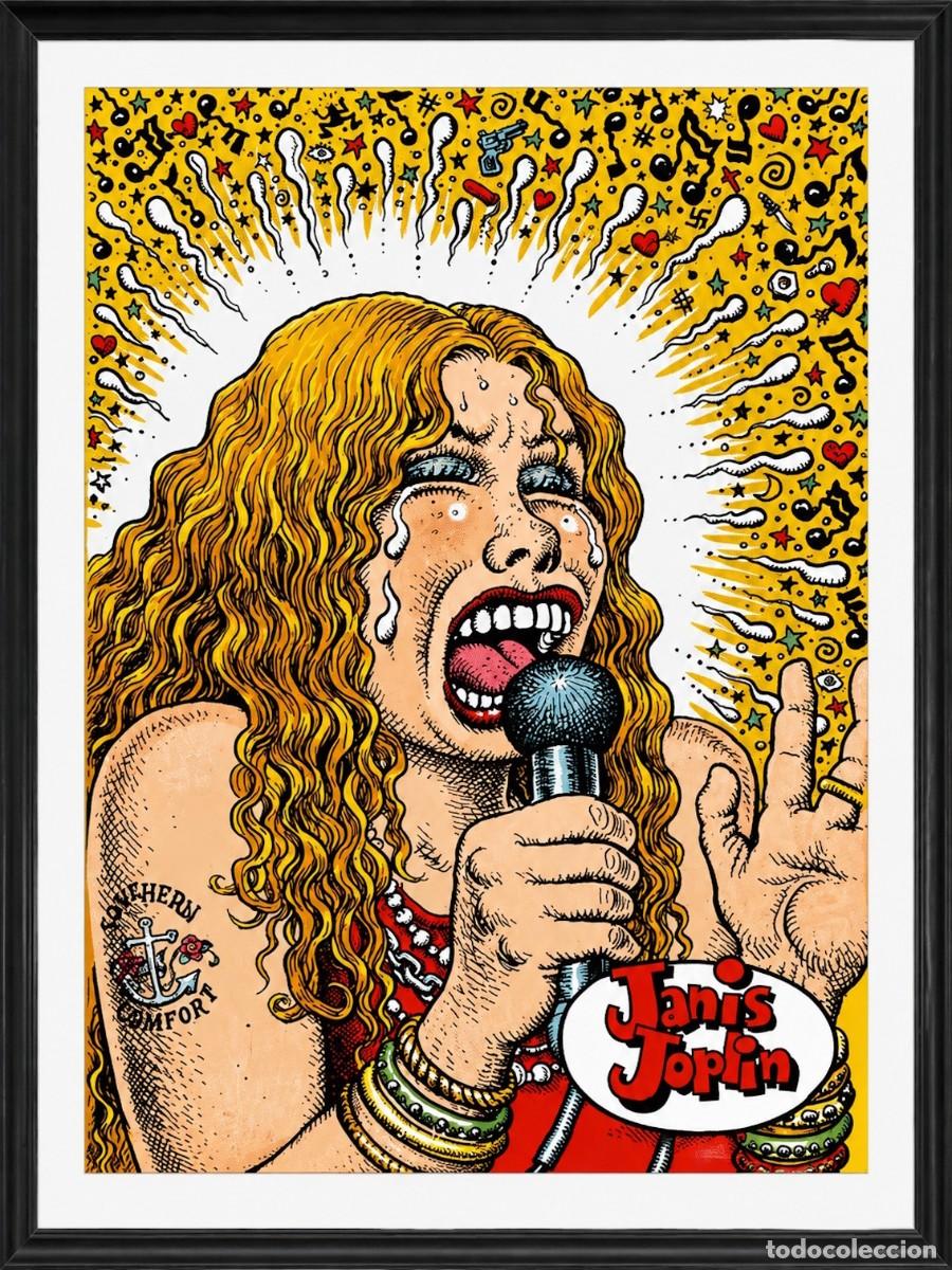 Coleccionismo de carteles: JANIS JOPLIN Robert Crumb collection - Poster, 30X40 CM / NEW