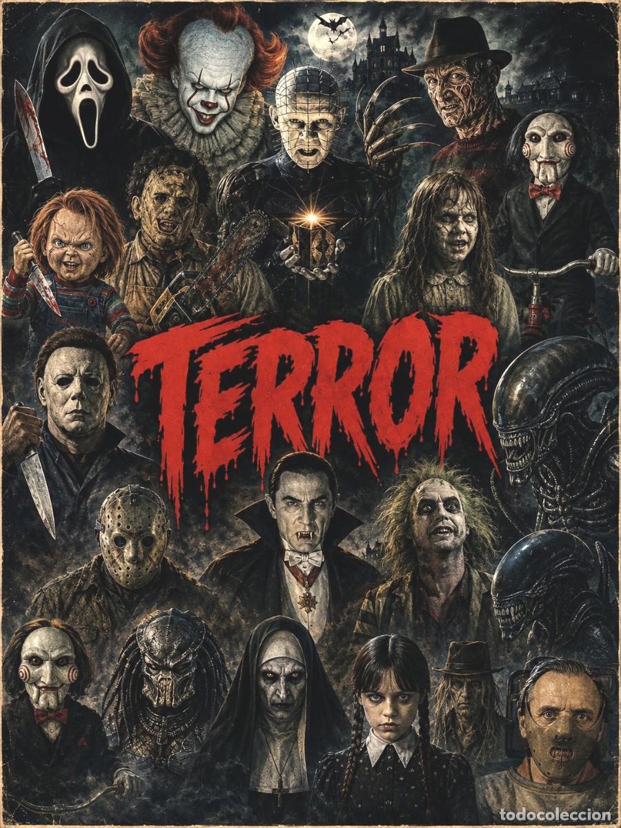 Coleccionismo de carteles: HORROR CLASSIC MOVIES ACTORS- Poster !! CARTEL 30X40 CM !!