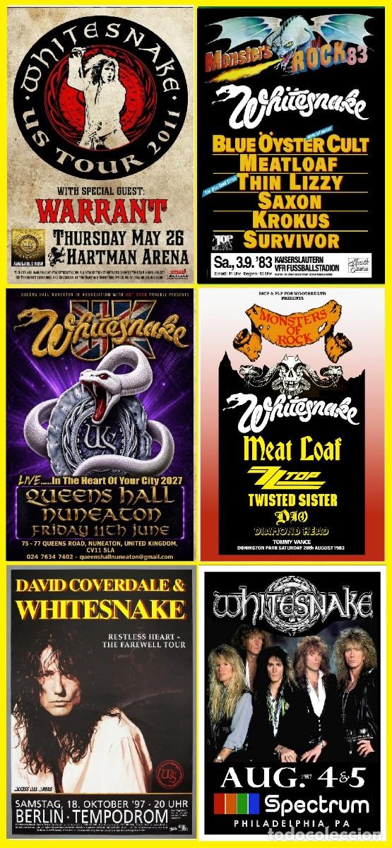 Coleccionismo de carteles: WHITESNAKE - LIMT OFFER - LIMT OFFER 6 POSTERS VINTAGE CONCERT !! cartel 30x40 !!