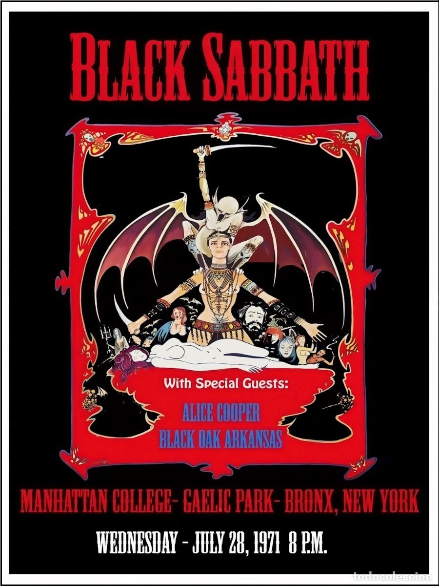 Coleccionismo de carteles: black sabbath -  at Bronx New York Concert Poster 1971  !! cartel concierto 30x40 !!