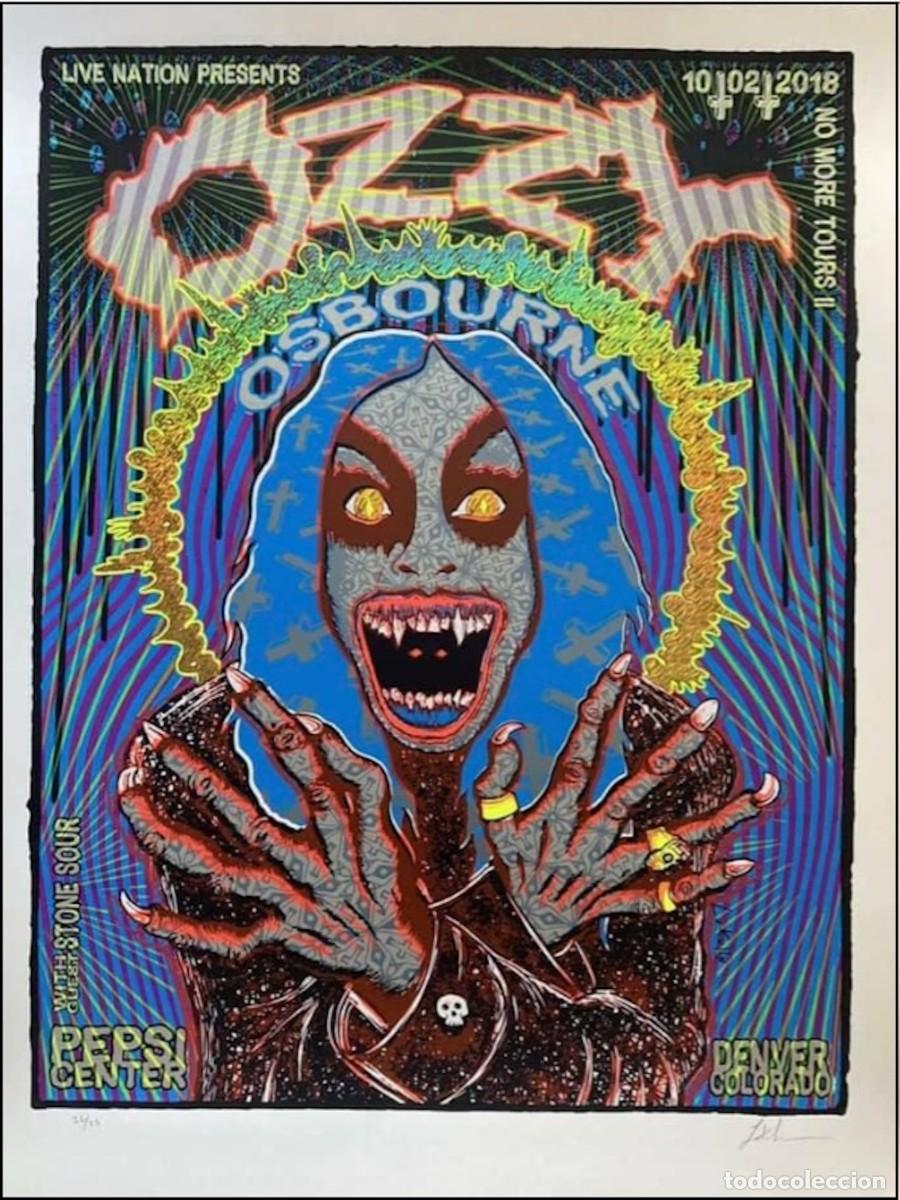Coleccionismo de carteles: Ozzy Osbourne, No More Tours II, PEPSI CENTER 2017 - cartel concierto 30x40 !!