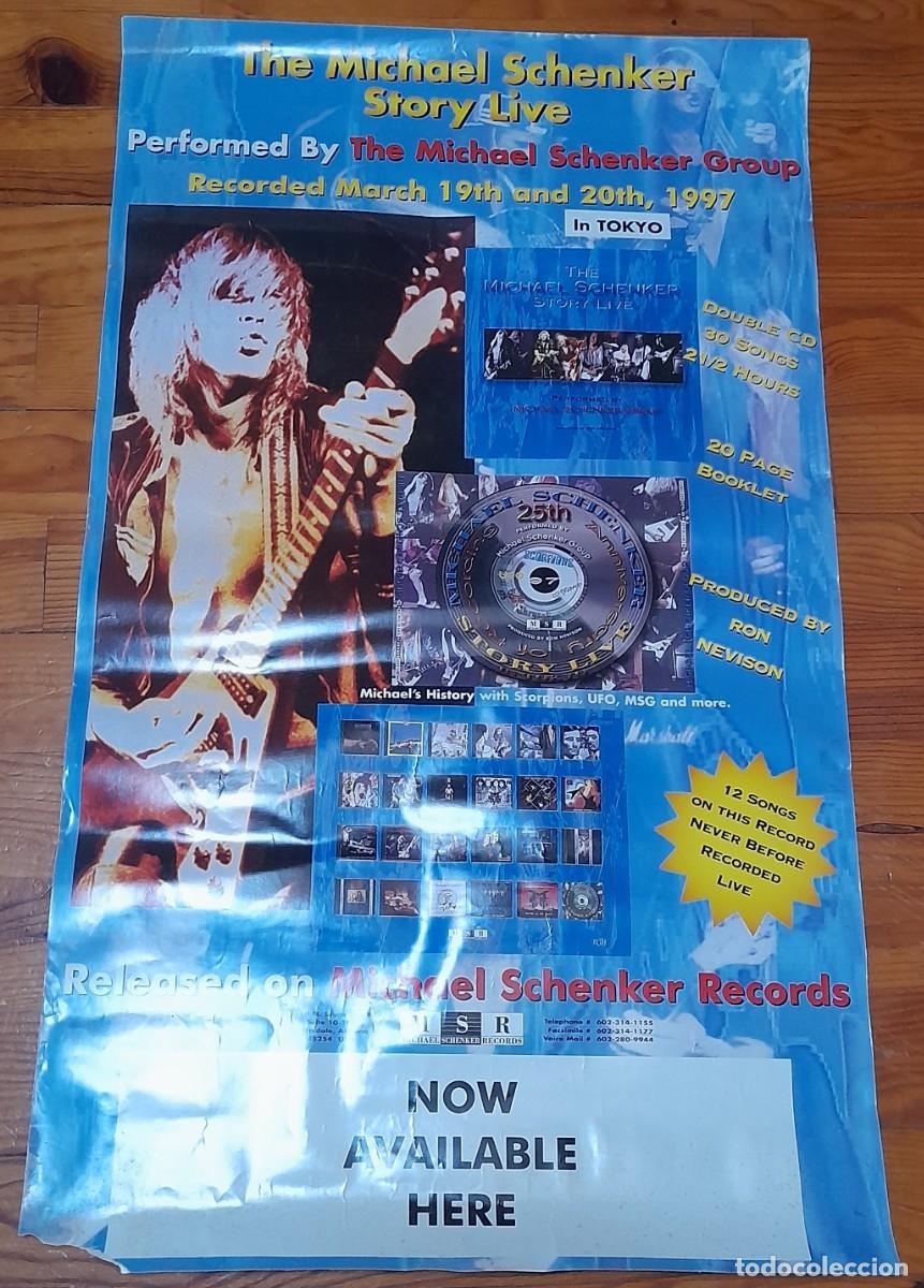 Coleccionismo de carteles: THE MICHAEL SCHENKER STORY LIVE - RARE ORGINAL PROMO POSTER 85X50 CM (1997)