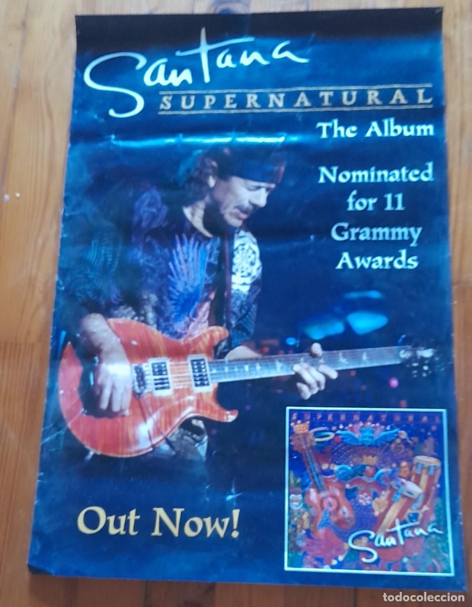 Coleccionismo de carteles: SANTANA original PROMO Poster 75X50 CM / SUPERNATURAL tour 2000