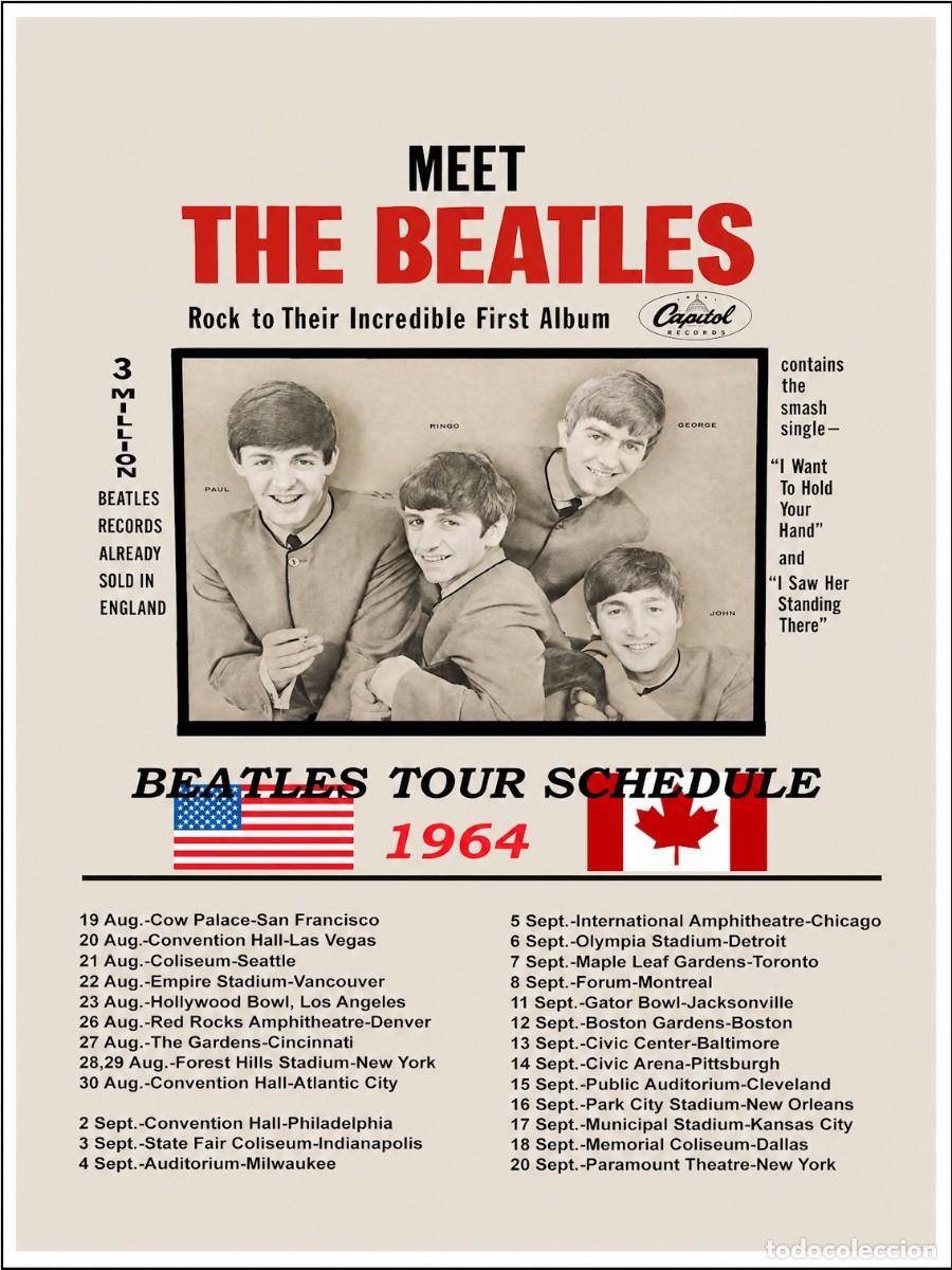 Poster collecting	: The Beatles - Capitol Records 1964 US Tour Poster !! cartel concierto 30x40 !!
