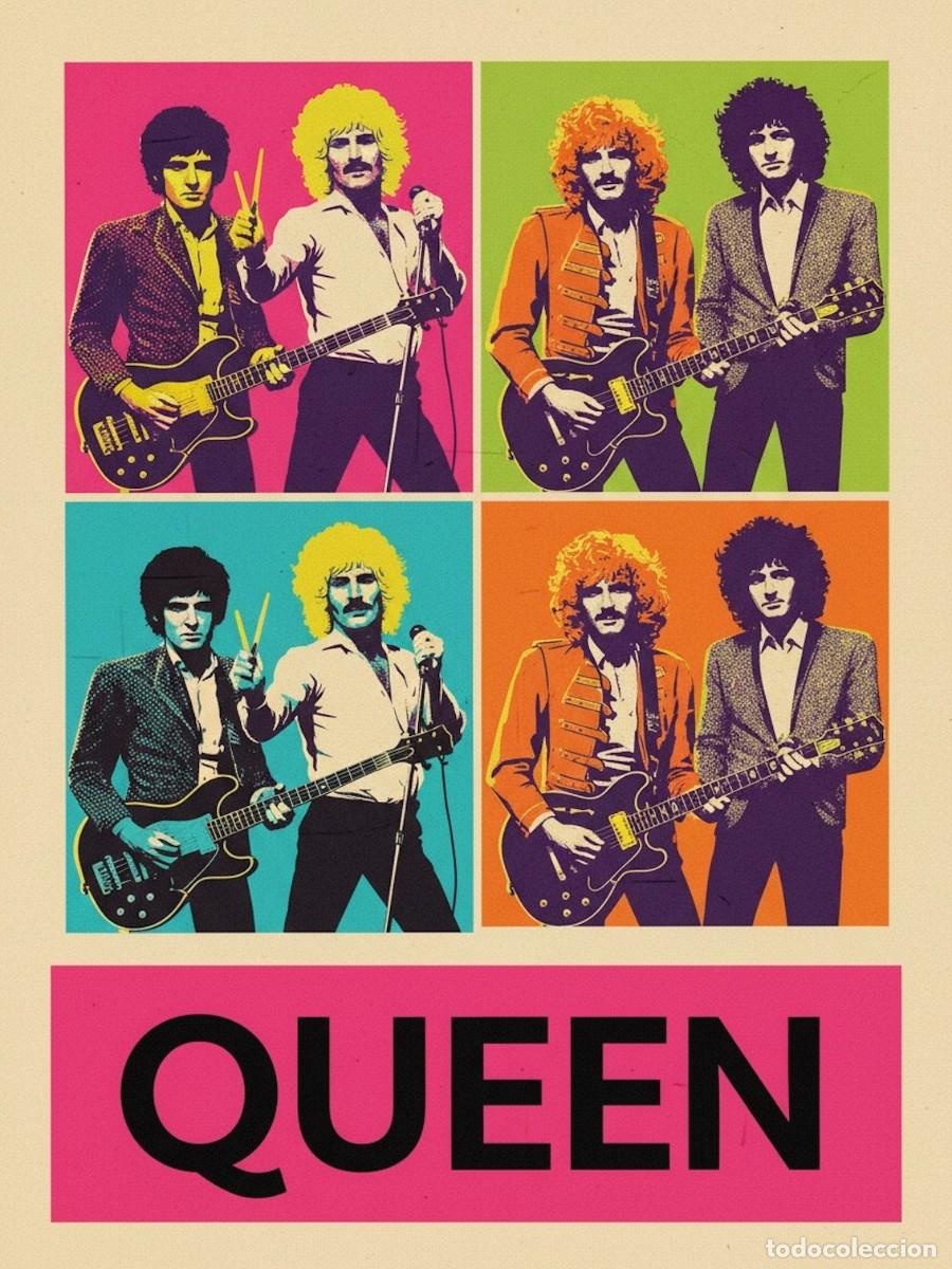 Coleccionismo de carteles: QUEEN - pop art vintage collection - Poster, 30X40 CM / - NEW
