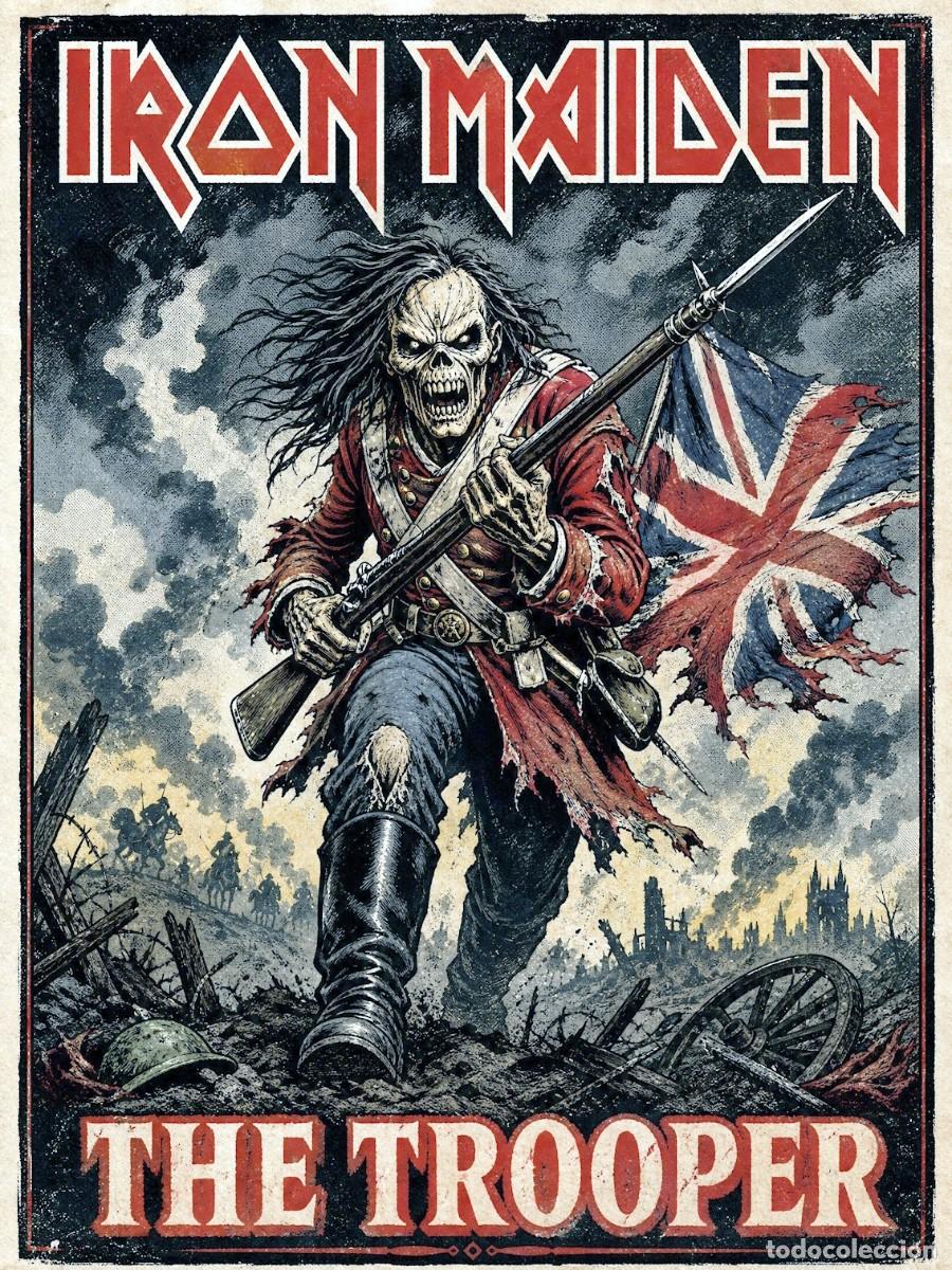 Colecionismo de cartazes	: IRON MAIDEN - the trooper, vintage collection - Poster, 30X40 CM / - NEW