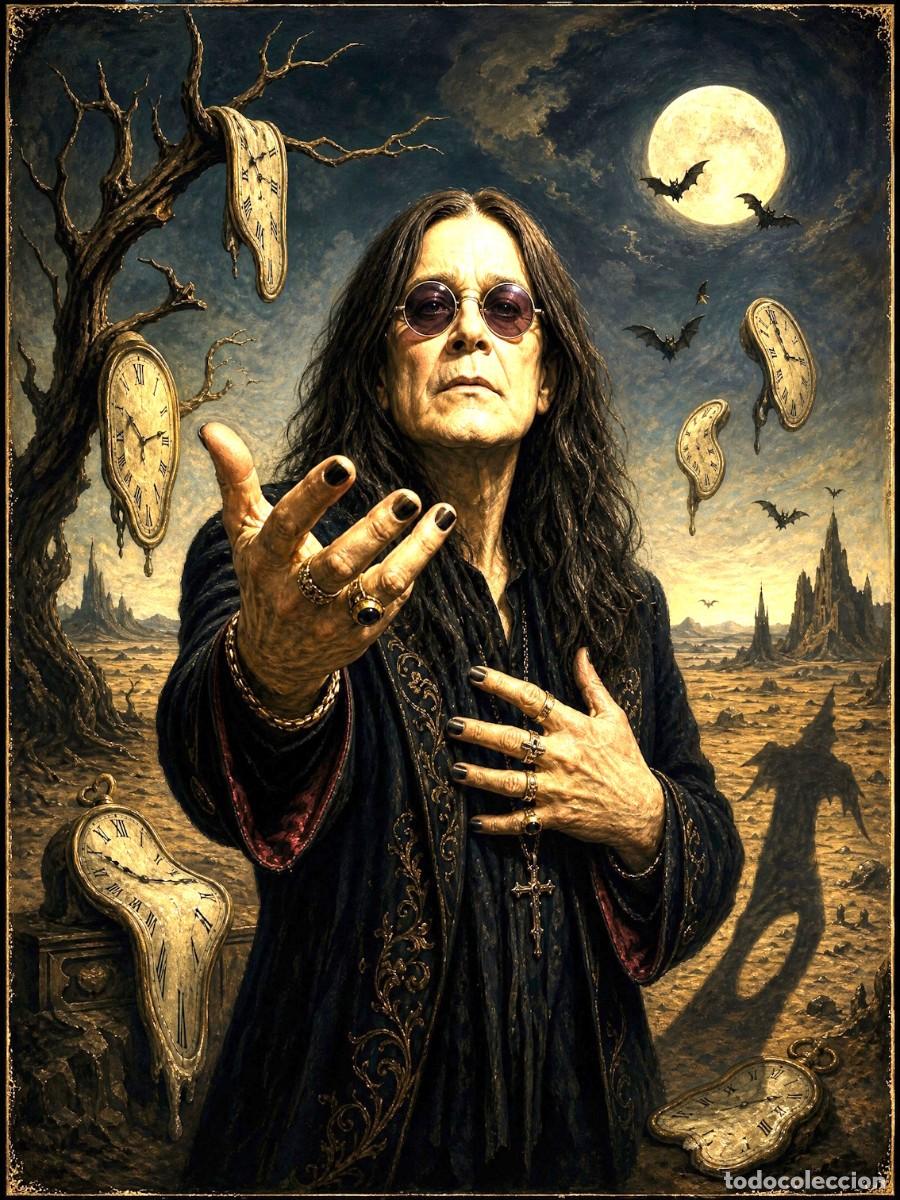Coleccionismo de carteles: OZZY OSBOURNE - VINTAGE SALVADOR DALI COLLECTION - Poster 30X40 CM NEW