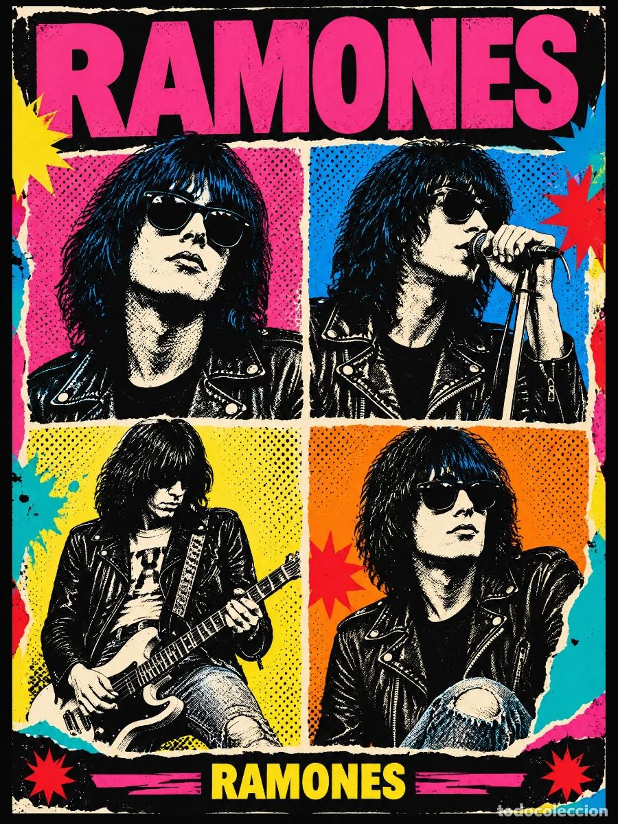 Coleccionismo de carteles: RAMONES - Andy Warhol vintage collection - Poster, 30X40 CM / MINT - NEW