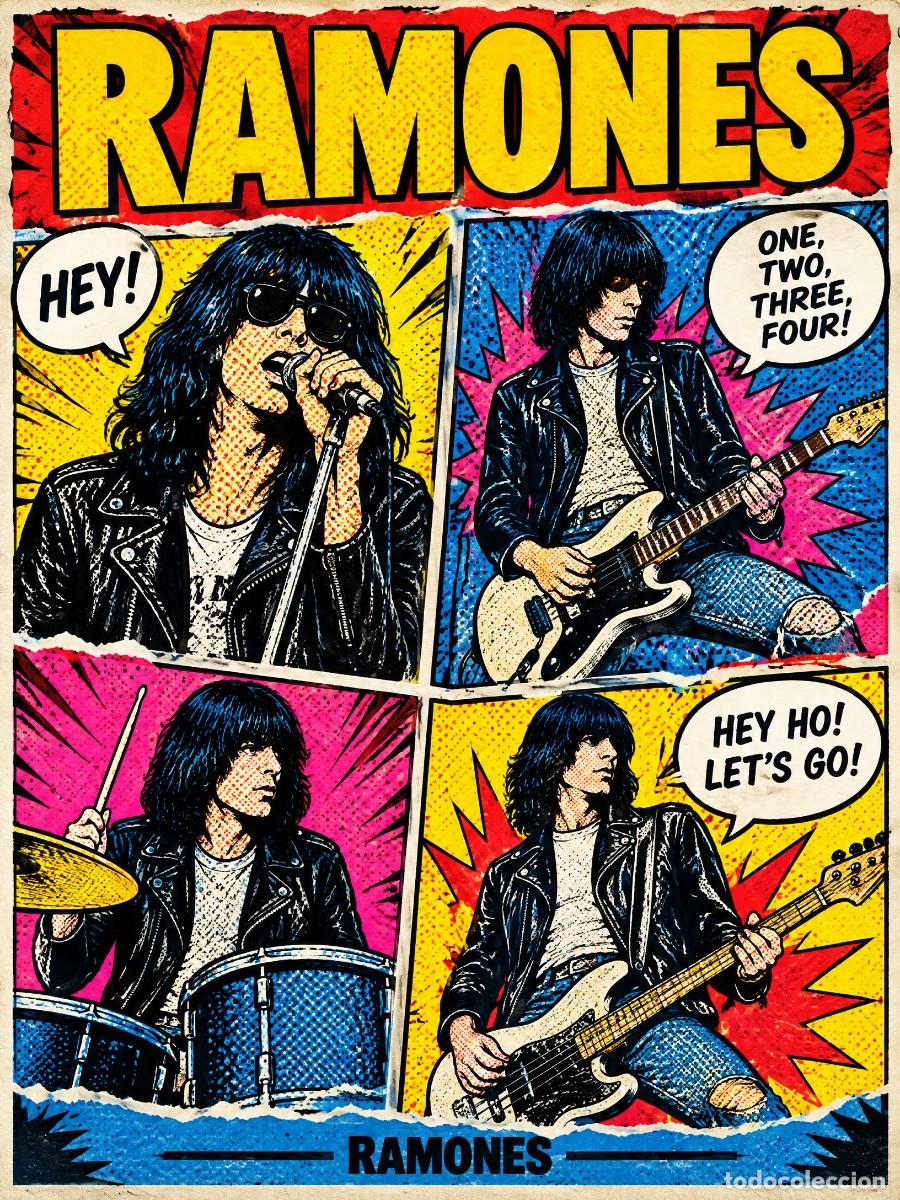 Coleccionismo de carteles: RAMONES - Andy Warhol vintage collection - Poster, 30X40 CM / MINT - NEW