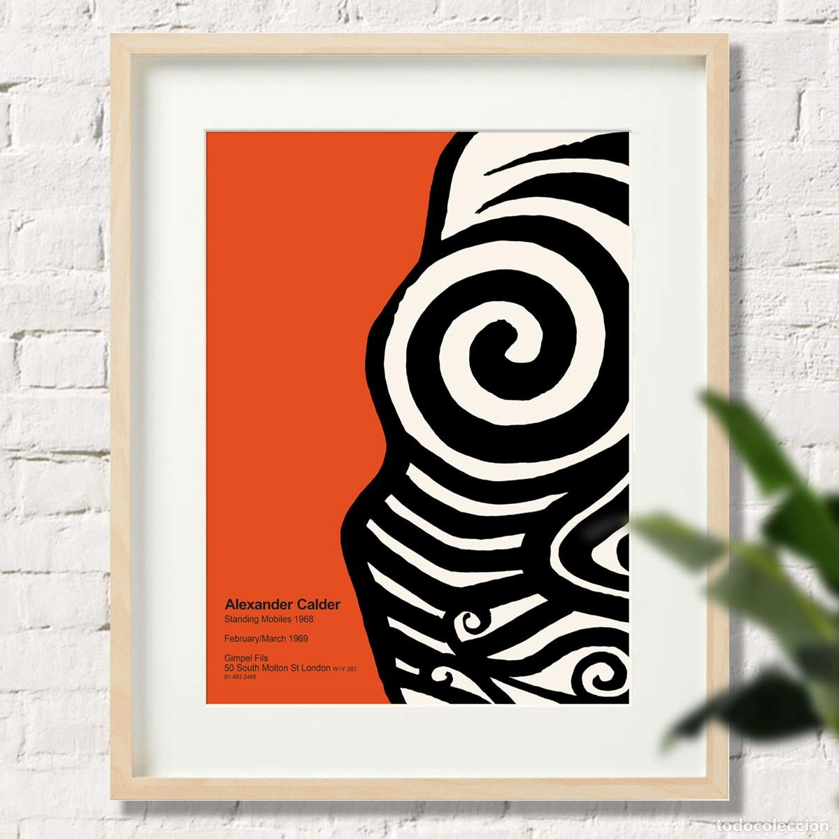 Coleccionismo de carteles: ALEXANDER CALDER. CARTEL EXPO STANDING MOBILES LONDON 1968. 45x32