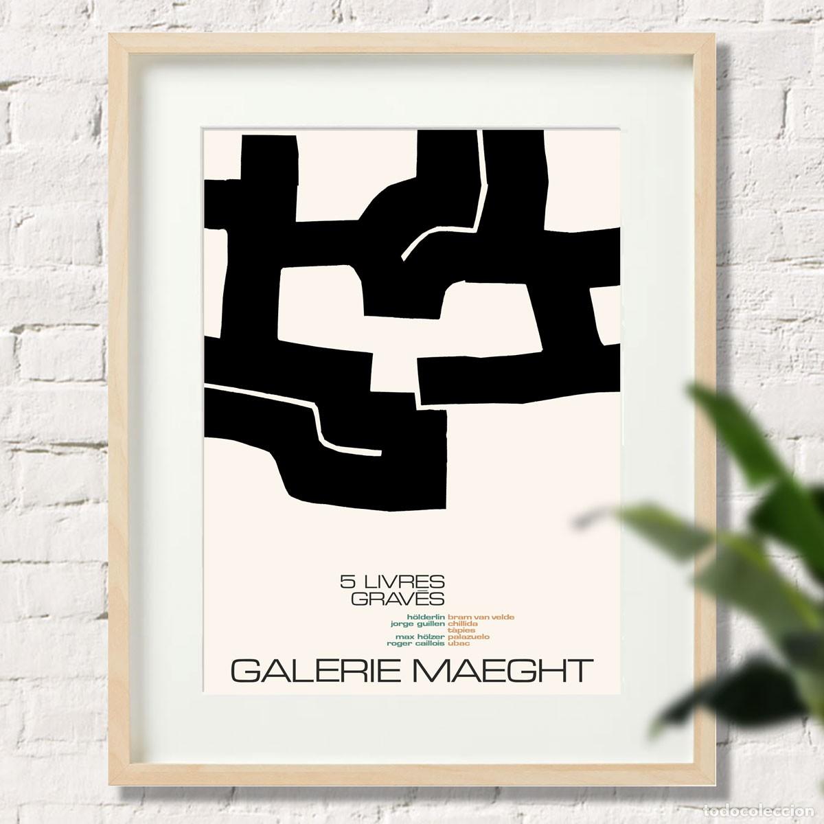Coleccionismo de carteles: EDUARDO CHILLIDA. CARTEL EXPOSICI&Oacute;N PARIS 1974. NUEVO 45x32