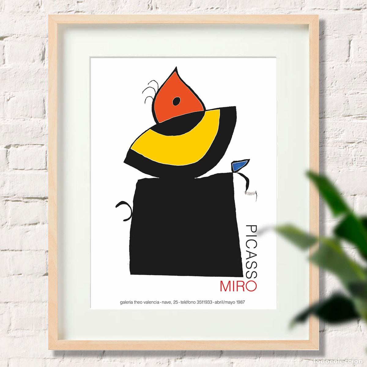 Coleccionismo de carteles: PICASSO MIR&Oacute;. CARTEL EXPOSICI&Oacute;N DE GRABADOS 1987. 45x32CM
