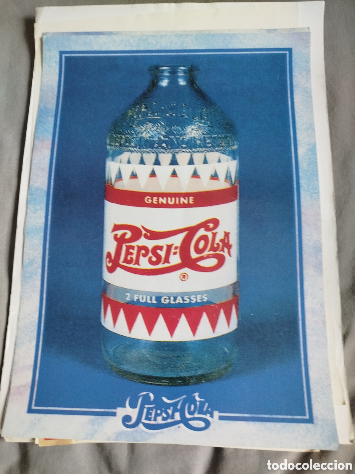 Collezionismo di affissi: Lamina retro Pepsi 30 x 42 cm