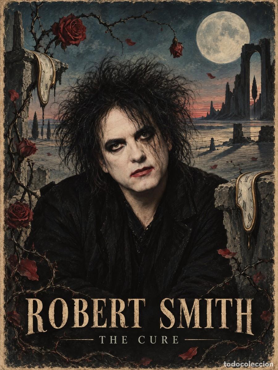 Coleccionismo de carteles: THE CURE, ROBERT SMITH - salvador dali collection - !! cartel 30x40 !!