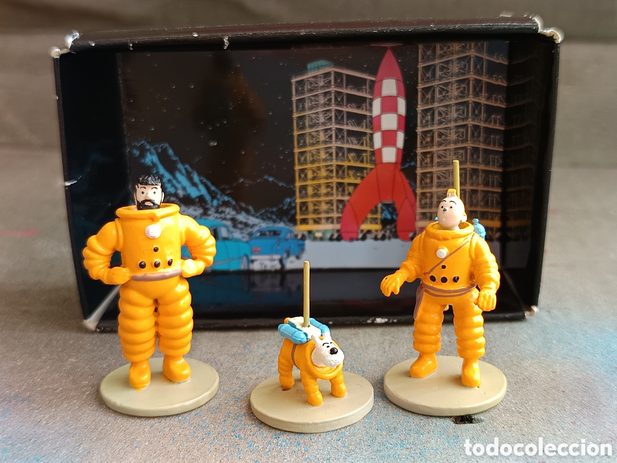 Reprodu&ccedil;&otilde;es Figuras de A&ccedil;&atilde;o: Set minifiguras metal TINTIN 45mm (2012)